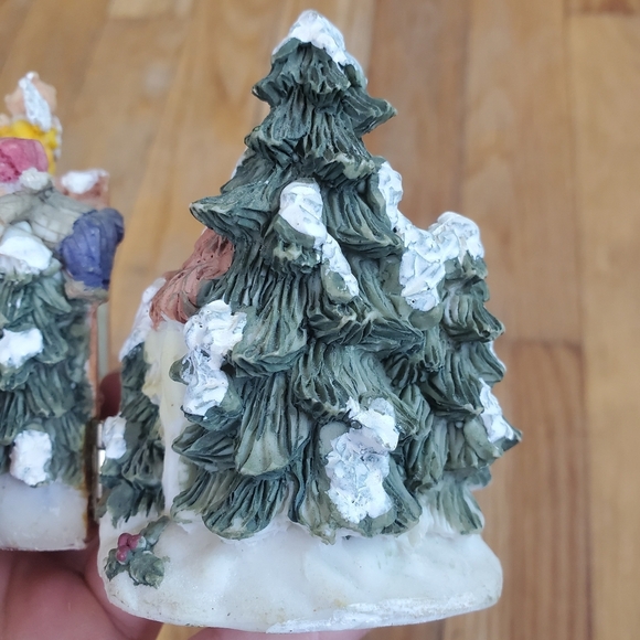 Polyresin hinged house bears the holiday hamlet christmas pageant figurine - Picture 5 of 11